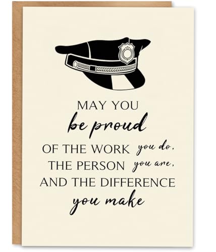 Bestmelo Police Officer Card, Law Enforcement Appreciation Gift, Encouragement Card for...