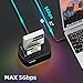 MAIWO 2 Bay External Hard Drive Docking Station with RGB Light, SATA Drive Offline Cloner Duplicator for 2.5'' 3.5'' HDD/SSD with Power Supply, UASP Supported, Black