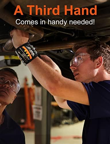 Father's Day Gift Magnetic Wristband - Magnetic Tool Wristband with 15 Powerful Magnets,Magnetic Tool Strip for Holding Nails Screws Drill,Valentines Gifts, Gifts for Dad, Gifts Father's Day