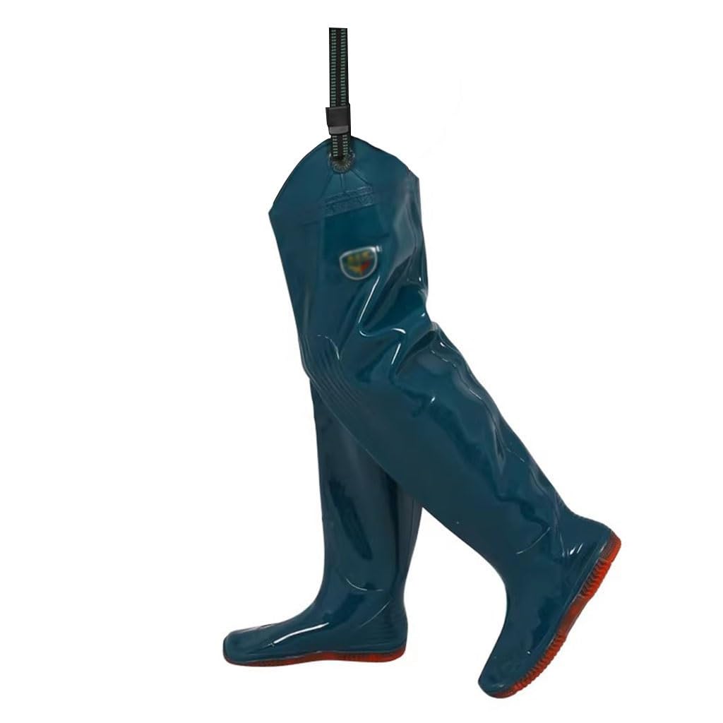 Hip Waders 80cm High PVC Waterproof Buttocks for Waders, Suitable for Men and Women in The Water (Color : Yellow Camouflage, Size : 8)