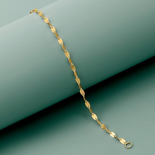 Pure Collection by Ross-Simons Italian 2.25mm 14kt Yellow Gold Lumachina-Chain Bracelet3