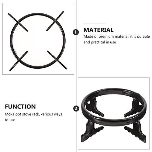 DOITOOL 2 peças antiderrapante Wok Rack de fogão Wok de ferro fundido Anel de suporte Wok a gás Rack