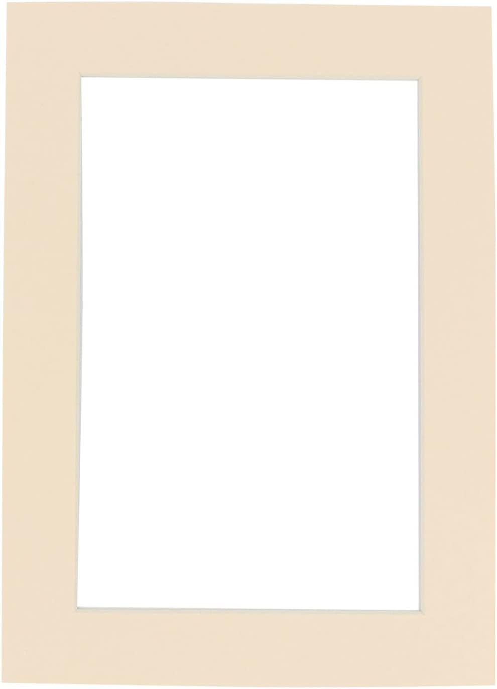 11x14 Mat Bevel Cut for 8x10 Photos - Acid Free Cream Precut Matboard - for Pictures, Photos, Framing - 4-ply Thickness