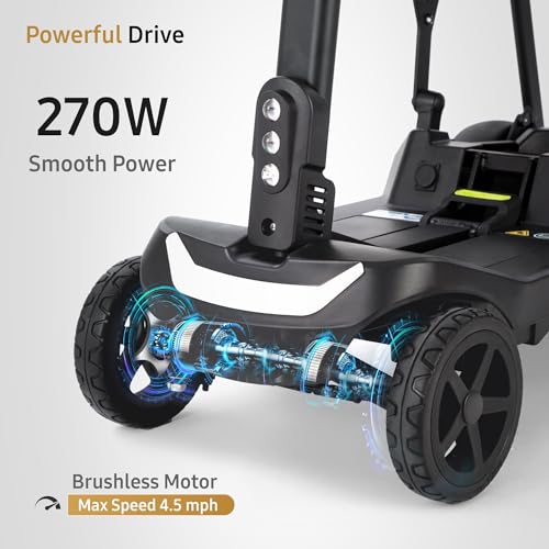DECOMIL Aviro S1 Lightweight (39 lbs) Foldable Mobility Scooter for Adults – 20-Mile Range, Dual 10Ah Lithium Battery, 270W Motor, 20-Mile Range, 265 lbs Capacity, All-in-One Design