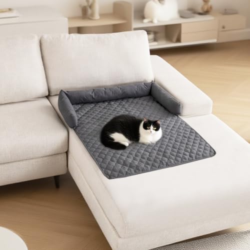 Umllpet Sofaschutz Hundebett, Hundedecke Sofa mit Rand, 75x75cm Maschinenwaschbar Perfekt für Hunde & Katzen im Winter, Weihnachten & Allen Jahreszeiten