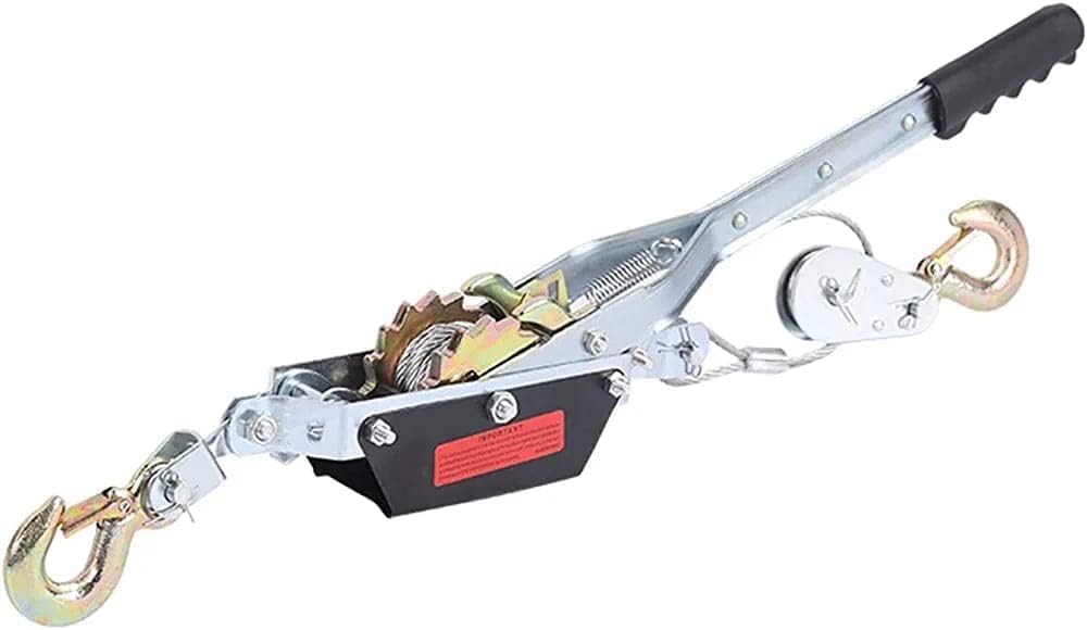 ARTNERY Heavy-Duty 4-Ton Dual Gear Power Hand Puller with Cable Rope, Dual (2) Gear, 1 Set, Multicolor-image-45