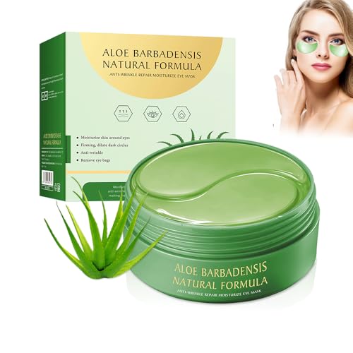 #VerdientProvisionen<br>Augenpads 60 PCS Eye Pads Augenpads Gegen Augenringe Deep Hydration Feuchtigkeitsspendende Eye Pad Mask Kollagen Hydrogel Anti Aging Hyaluronsäure Augenmaske Dunkle Augenringe Entfernen (Grün25101306)