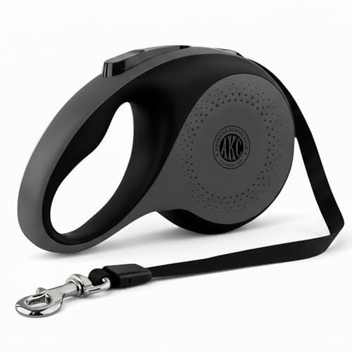 American Kennel Club Retractable Dog Leash, 16.4ft, Tangle-Free, Ergonomic Grip, One-Hand Brake, for...