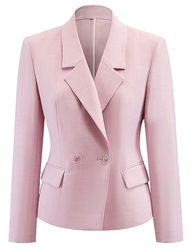 Blazer à boutons double boutonnage femme avec revers cranté ajusté