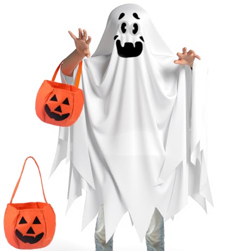 Ghost costume spooky cape kids