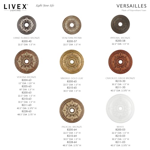 Image of Livex Lighting Greek Bronze Ceiling Medallion