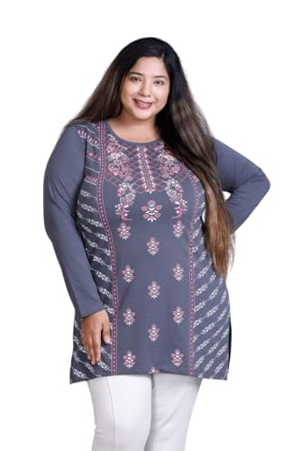 Image of Women Printed Full Sleeve Cotton Tshirt with Side Slits & Pocket | Small - 7XL Size