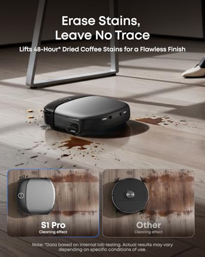 Image of eufy Robot Vacuum Omni S1 Pro, HydroJet System with Roller Mop, Robot Vacuum and Mop Combos, Eco-Clean Ozone, Incrediable Suction, Obstacle Avoidance, Auto Mop Washing & Drying, Self-Emptying