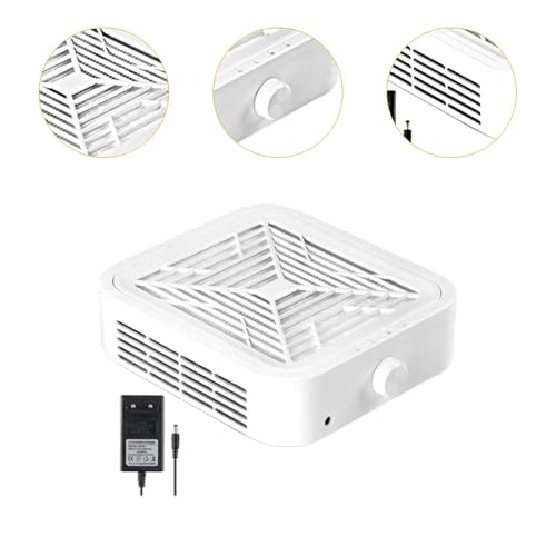 MRKU Aspiradora Profesional de manicura con Filtro Lavable, bajo Nivel de Ruido y Filtro de Polvo Lavable, con Ventilador de 120 W. Sistema de recolección eficiente para el Arte de la manicura.