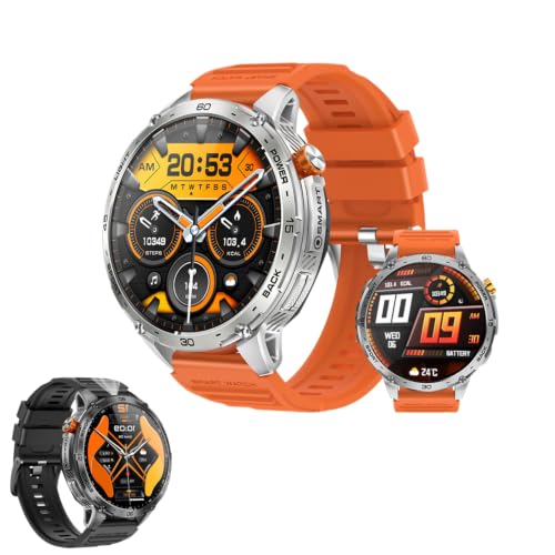 Kuisoe Zeus 2.0 Smartwatch, Fitness- Smartwatch für Herren (Orange)
