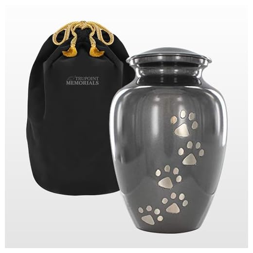 Trupoint Memorials Pet Urn for Dogs and Cats Ashes - A Loving Resting Place for Your Special Pet, Cat and Dog Urns for Ashes, Pet Cremation Urns - Grey, Large Pets up to 122 Lbs