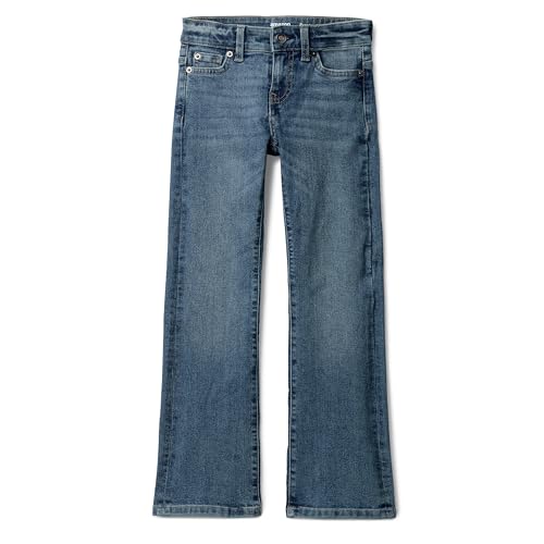 Amazon Essentials Jean Coupe Slim Extensible, évasé Fille, Bleu Délavé, 11 Ans