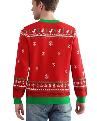 Runhit Ugly Christmas Sweater for Men Women Unisex Funny Christmas Sweaters Fun Holiday Pullovers Novelty Xmas Pullover Gift - Image 2