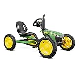 BERG Buddy John Deere | Kart a Pedales Infantil con diseño de Tractor, Asiento Ajustable y Ruedas neumáticas Todoterreno | Go-Kart y Coche a Pedales para niños 3-8 años