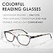 HEEYYOK 2.5 Reading Glasses Women Small Face 4-Pack Colorful Reader For Womens Cheaters Reading Ladies Lightweigth Flexible Spring Hinge