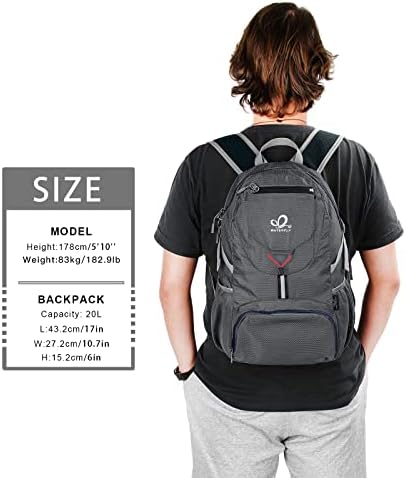 WATERFLY Hiking Travel Backpack Lightweight Camping Bags for Women & Men 7 WATERFLY Hiking Travel Backpack Lightweight Camping Bags for Women & Men
