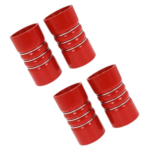 Image of Silicone Charge Air Cooler Hump Hose Boot Set 3 inch X 6 inch with T Bolt Clamp Red 4PCS