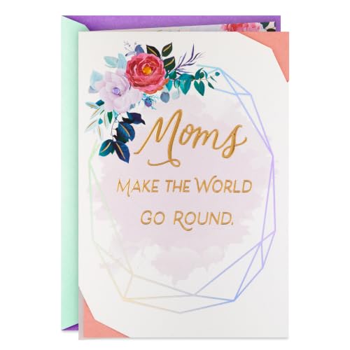 Hallmark Mother's Day Card with Envelope (Moms Make the World Go Round)
