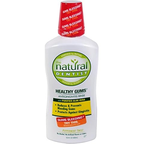 The Natural Dentist Moisturizing Healthy Gums Antigingivitis Rinse, Peppermint Twist 16.90 oz (Pack of 7) Cover