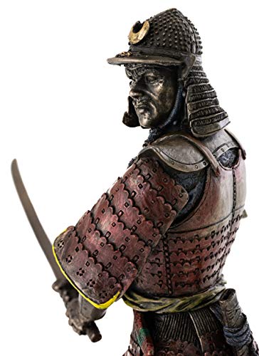 Estatua japonesa samurái General Minamoto 8.25 pulg miniatura 6