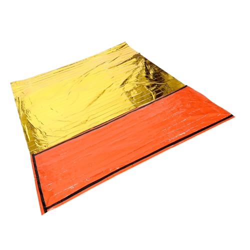 JOINPAYA 1 Set Outdoor Reflective Film Blanket Emergency Lightweight Insulation for Camping Hiking and Survival Compact Folding Design for Easy Carrying
