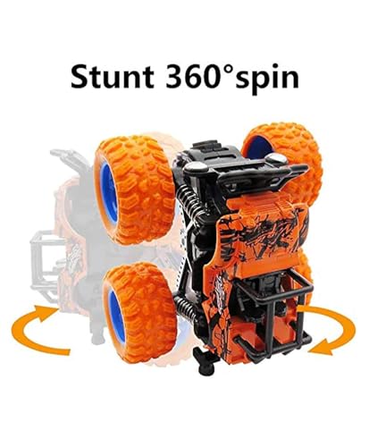 Image of Toy Imagine 360 Stunt Friction Monster Truck Pack of 8 | Push & Go Mini Toy Cars for Kids 3-7 Years | Durable Non-Toxic Build, Strong Grip Tires | Fun Learning Gift for Boys
