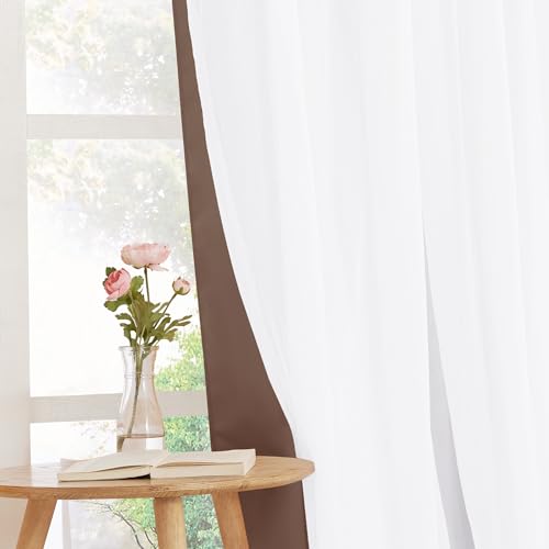 Image of PONY DANCE Window Curtains & Drapes, 52 W x 84 L in, Mocha, 2 PCs