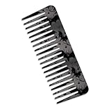 Miwasion Wide Tooth Comb,Large Size-Effortlessly Glides Through Tangles,Handle-Free Cute Design,Suitable for Girls, Women, Men & Ideal for Curly, Wet or Dry Hair(Black Bat-03)