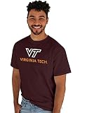 Blue 84 Men's Virginia Tech Hokies T Shirt Team Color Icon, Maroon, Large