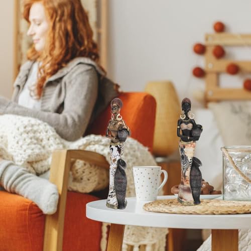 Estatua Africana de Resina Hecha a Mano Tissting 31.8 cm miniatura 4