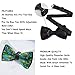 WUXEKZO Men's Boys Fashion Water Lilies Painting Pre-Tied Bow Ties, Adjustable Neck Band Creative Bow Ties for Holiday Party, New Year, Suit