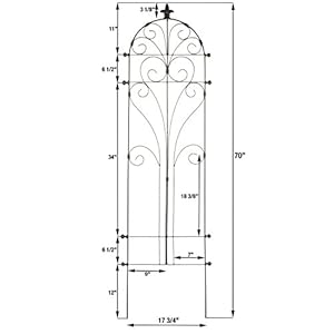 H Potter Garden Trellis for Climbing Plants Metal Outdoor Wall Decor or Flowers Roses Vine Ivy Clematis GAR214-R H Potter Garden Trellis for Climbing Plants Metal Outdoor Wall Decor or Flowers Roses Vine Ivy Clematis GAR214 R