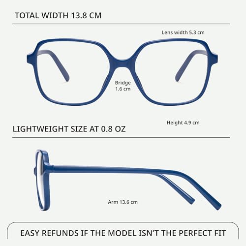 Image of miyya Blue Light Blocking Glasses for Women, Blue Light Glasses for Women Oversized Fashion Glasses