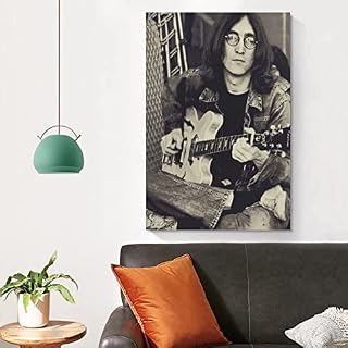 Tableaux sur Toile John Lennon Room Decor Wall Art pour Boys Room Home Decor Music Posters 60x90cm sans Cadre - Les Beatles, Paul McCartney, John Lennon, RIngo Starr, George Harrison Tableaux sur Toile John Lennon Room Decor Wall Art pour Boys Room Home Decor Music Posters 60x90cm sans Cadre – Image 3