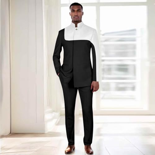 African Suits for Men Embroidery Traditional Suit Dashiki Shirt and Pants 2 Piece Set Outfit2