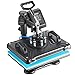 VEVOR Heat Press Machine 12X15 Inch 8 in 1 Combo Digital Multifunctional Sublimation Heat Transfer Machine 360 Degree Rotation Swing Away for Printing T Shirts Hat Mug Cap Plate