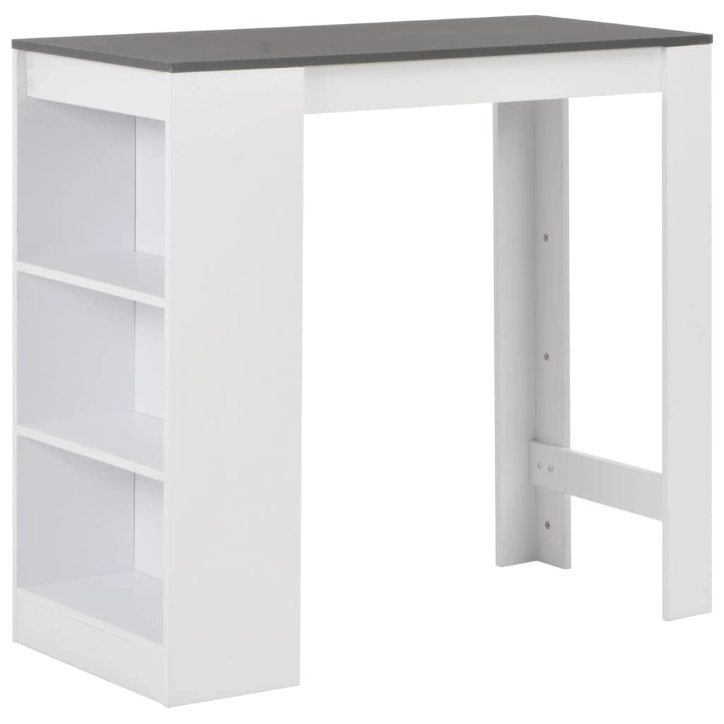 Mesa de bar estable de madera con 3 niveles de almacenaje lateral para ahorrar espacio