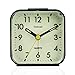 Tinload Small Battery Operated Analog Travel Alarm Clock Silent Non Ticking,Gentle Wake, Ascending Beep Sounds, Snooze,Lighted on Demand, Glow in Dark dial,Easy Set