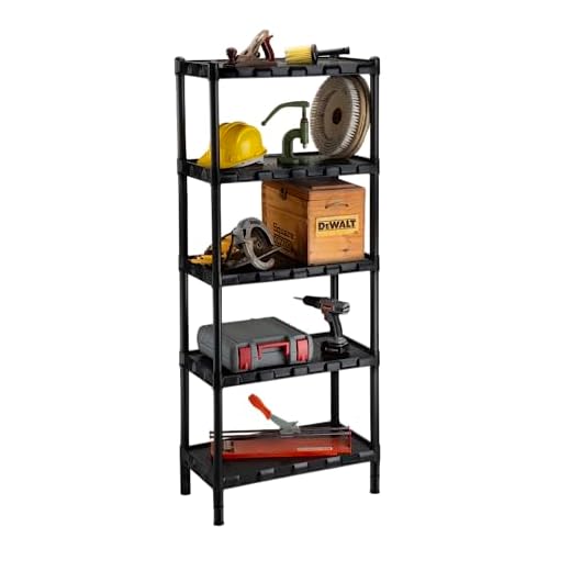 Estante Plástica Preta 5 Prateleiras Agraplast 872