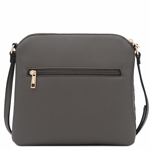 Image of FashionPuzzle Chevron Quilted Medium Crossbody Bag with Tassel Accent