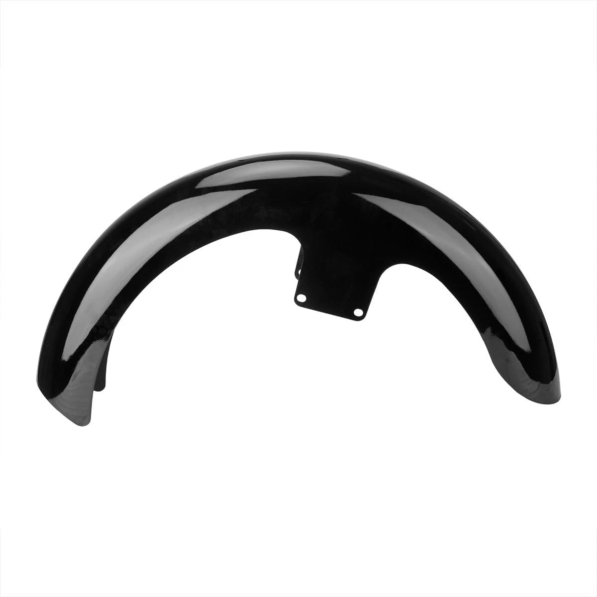 Motorcycle Front Fender -Gloss Black 21" Wrapped Steel Mudguard for Harley Touring Bagger Models (Electra Glide/Road King/Street Glide)