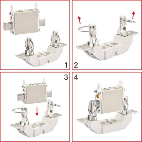 Heschen NH Sicherungseinsatz NH000 63A gG Frontanzeige Kombimelder, 3 Stück
