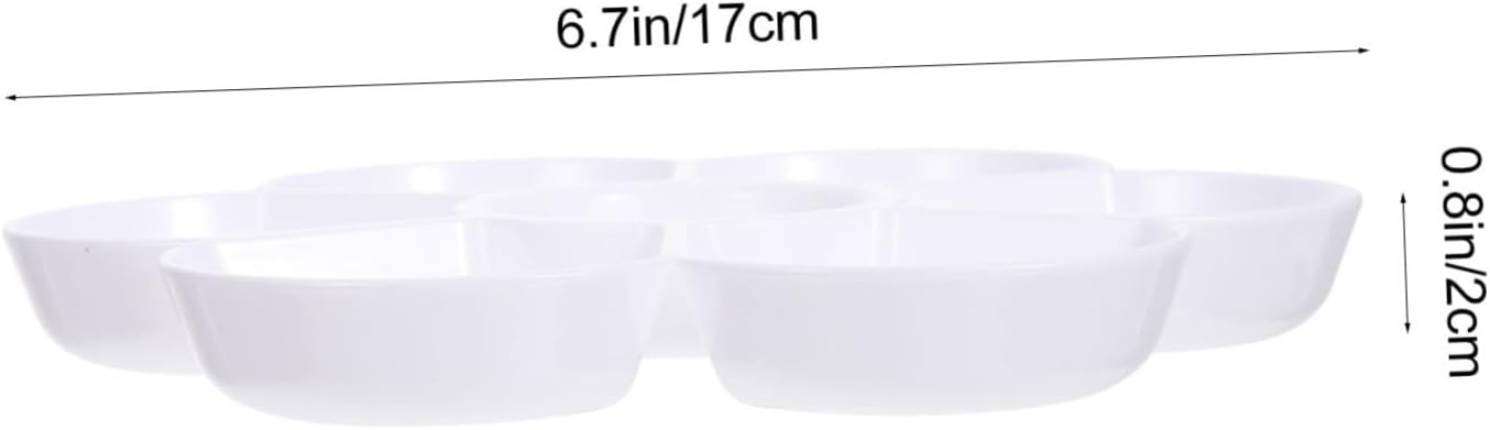 DOITOOL 20pcs Plum Blossom Shaped Watercolor Pigment Tray for Artists Crafts and School Projects Sturdy Imitation Ceramic Color Mixing Palette