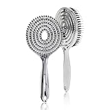 HALOVIDA Cepillo para Cabello con Cerdas Mixtas de Jabalí y Nailon, Cojín de Aire Elástico, Antiestático y de Masaje...