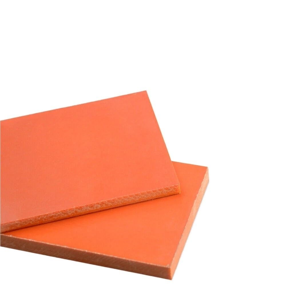 Orange Red PFCC Electric Cloth Pattern Board, Thickness 1mm-20mm Industrial Phenolic Sheet 1pc(200x200x3mm)